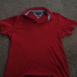 Tommy Hilfiger Red Collared Shirt